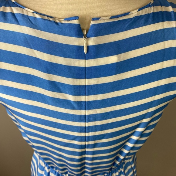 NWTs J Crew Classic Striped Nautical Preppy Silk Sleeveless Sheath Shift Dress - Picture 7 of 11